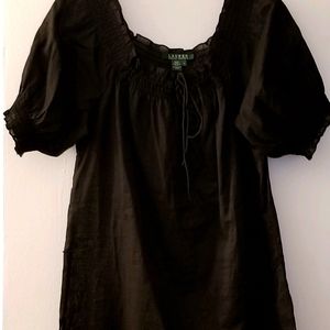 EUC Ralph Lauren Small Cotton black blouse